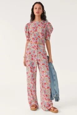 ba&sh Pantalons*Abo. Blanc Ecru