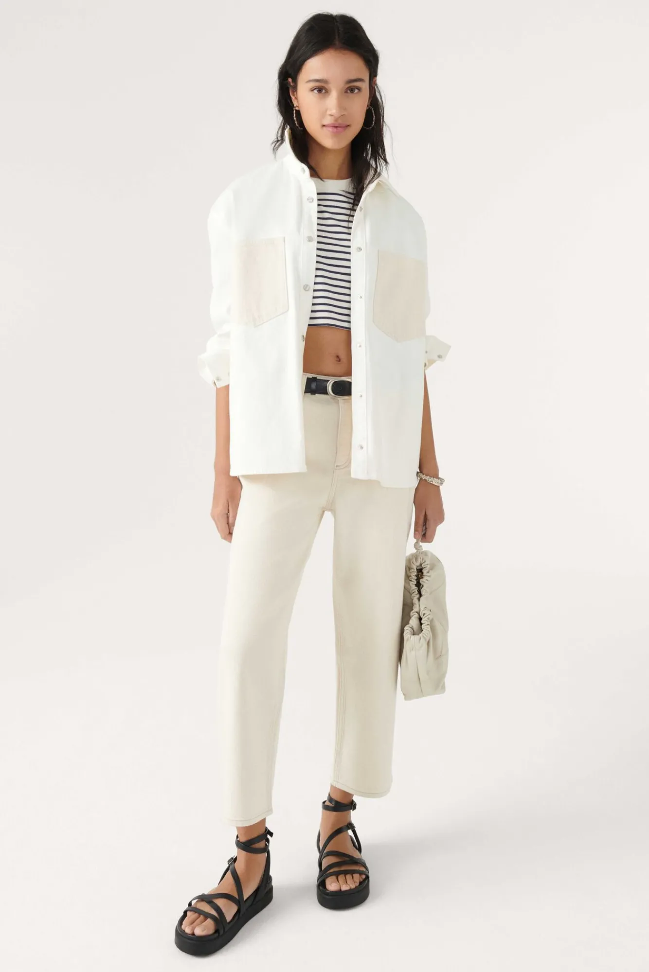 ba&sh Denim*Aime. Blanc Ecru