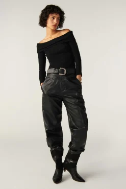 ba&sh Tops & Chemises*Bardot. Noir