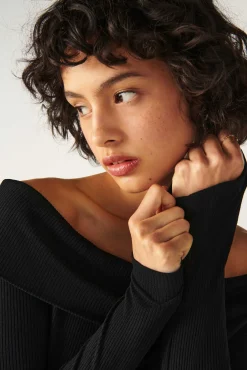 ba&sh Tops & Chemises*Bardot. Noir