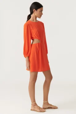 ba&sh Robes*Bonica. Jaune-Orange