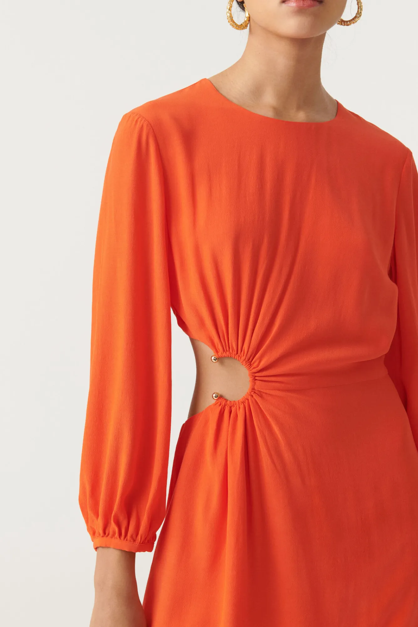 ba&sh Robes*Bonica. Jaune-Orange