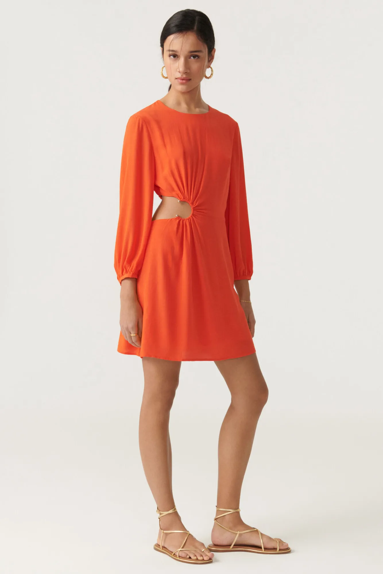 ba&sh Robes*Bonica. Jaune-Orange