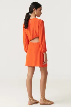 ba&sh Robes*Bonica. Jaune-Orange