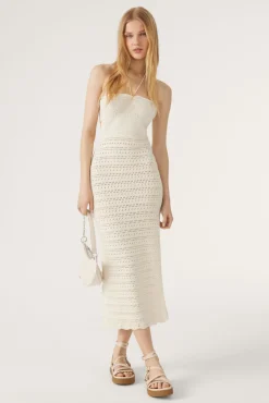 ba&sh Robes*Calune. Blanc Ecru