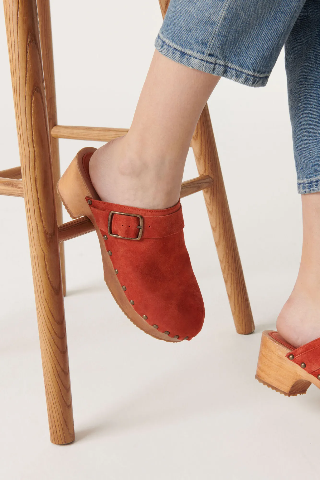 ba&sh Chaussures*Clog. Jaune-Orange