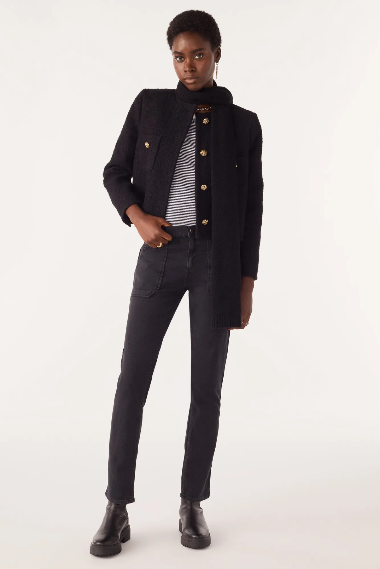 ba&sh Denim*Csally. Noir