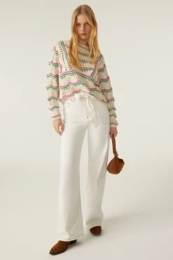 ba&sh Pantalons*Deugene. Blanc Ecru