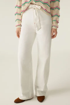 ba&sh Pantalons*Deugene. Blanc Ecru