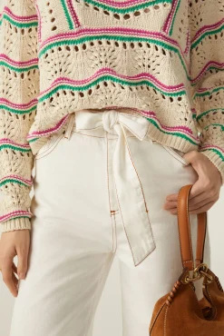 ba&sh Pantalons*Deugene. Blanc Ecru