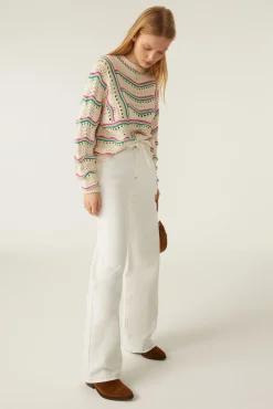 ba&sh Pantalons*Deugene. Blanc Ecru