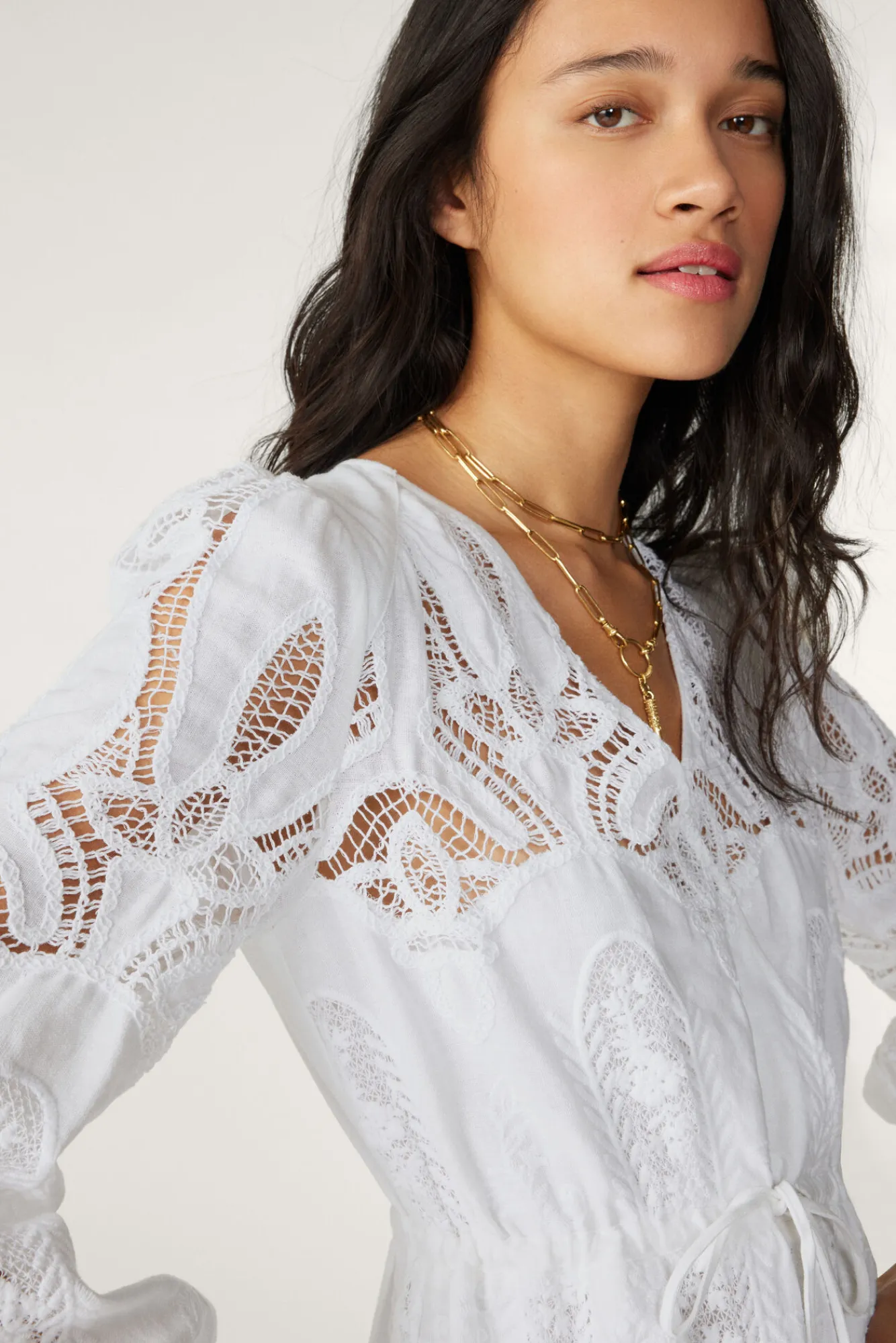 ba&sh Robes*Eloise. Blanc Ecru