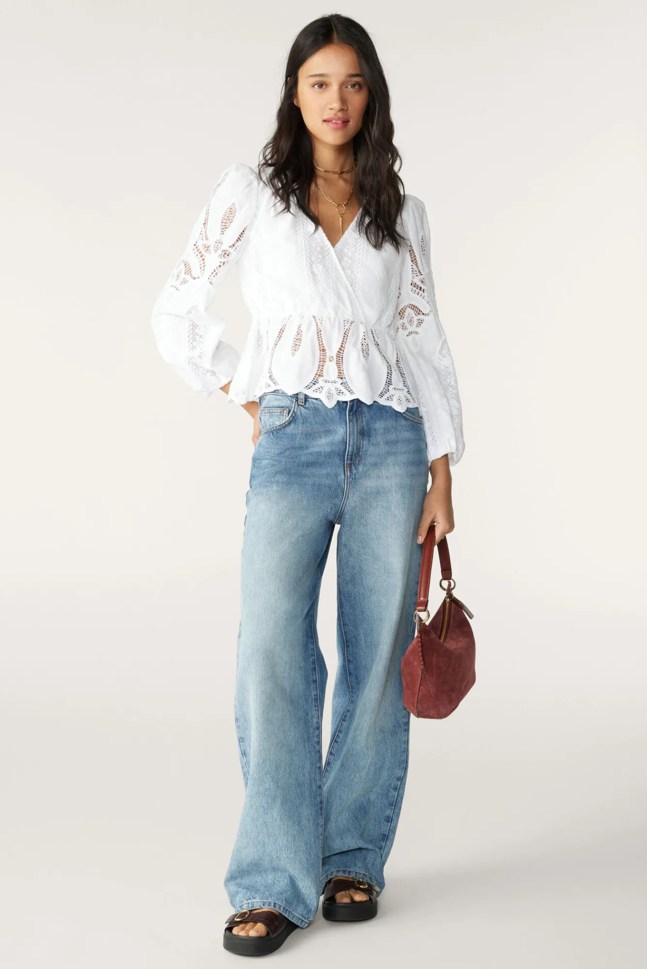 ba&sh Tops & Chemises*Etlin. Blanc Ecru