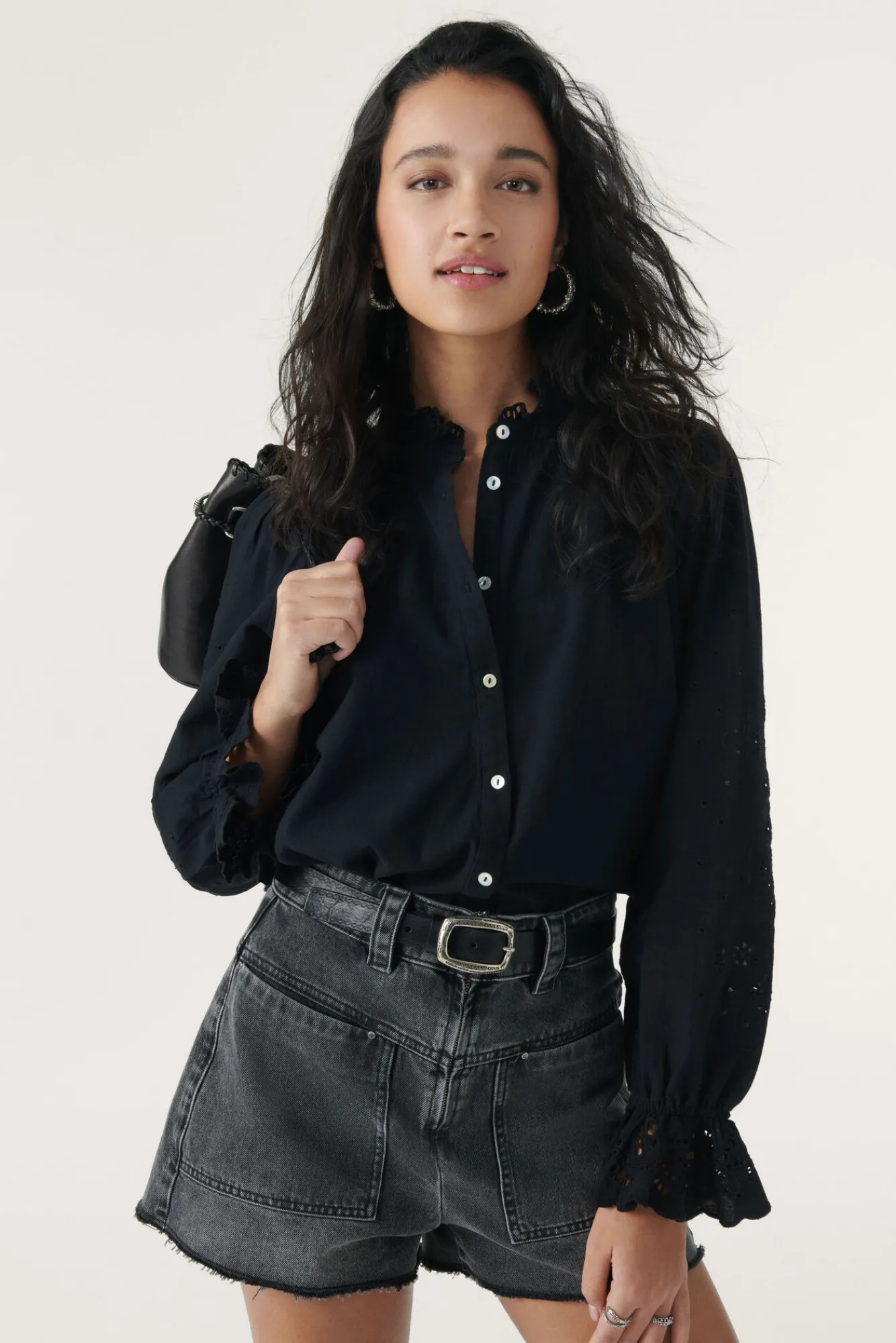 ba&sh Tops & Chemises*Feely. Noir