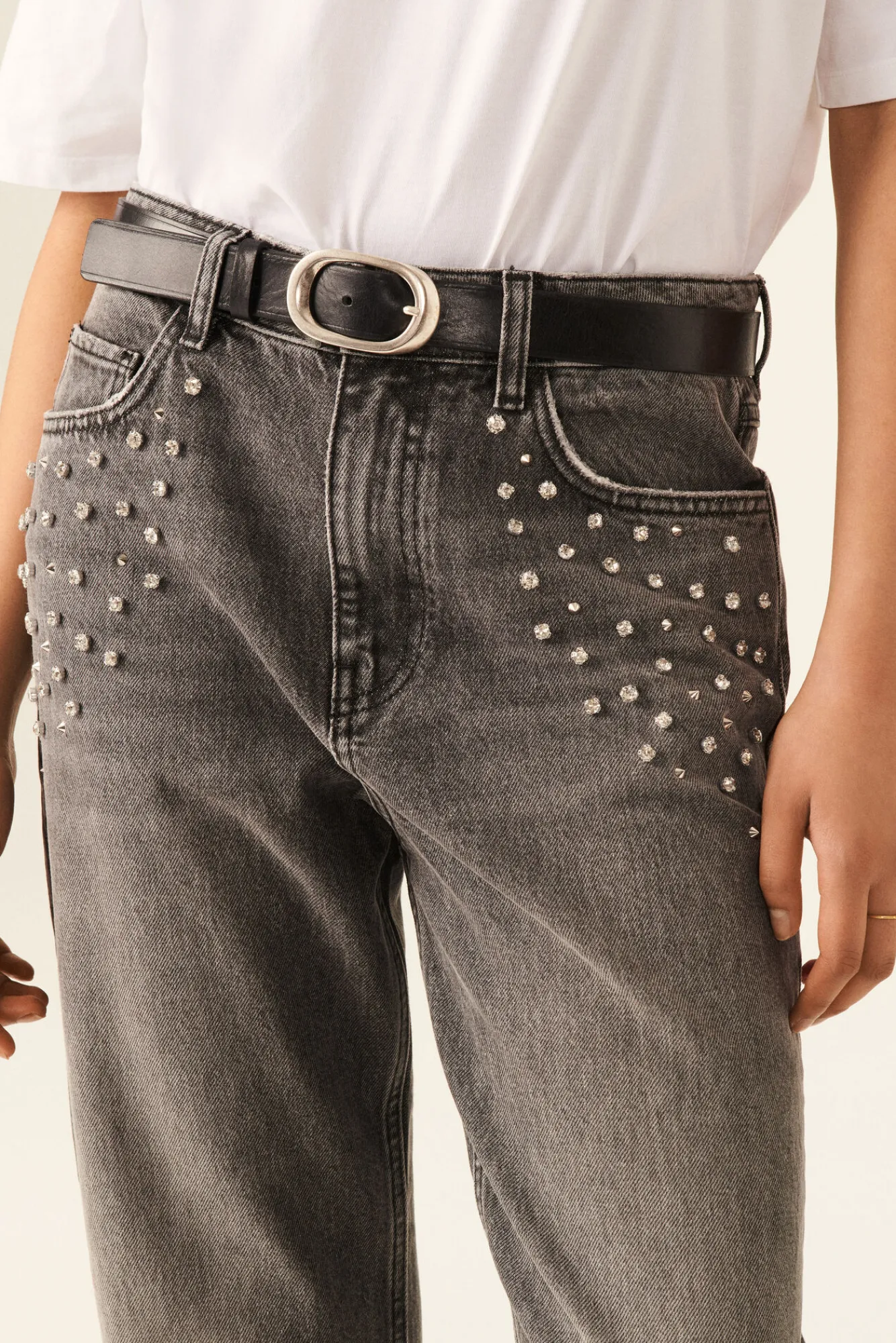 ba&sh Denim*Ideal. Gris