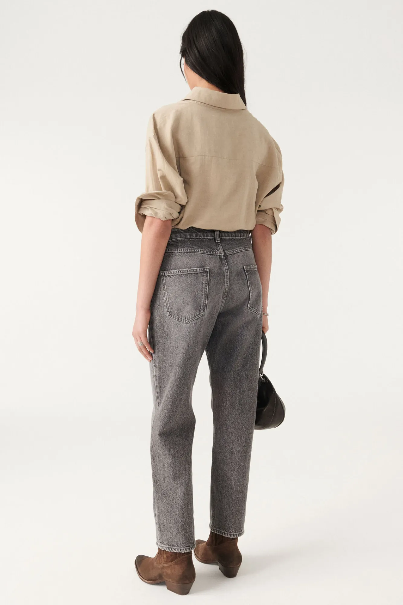 ba&sh Denim*Ideal. Gris