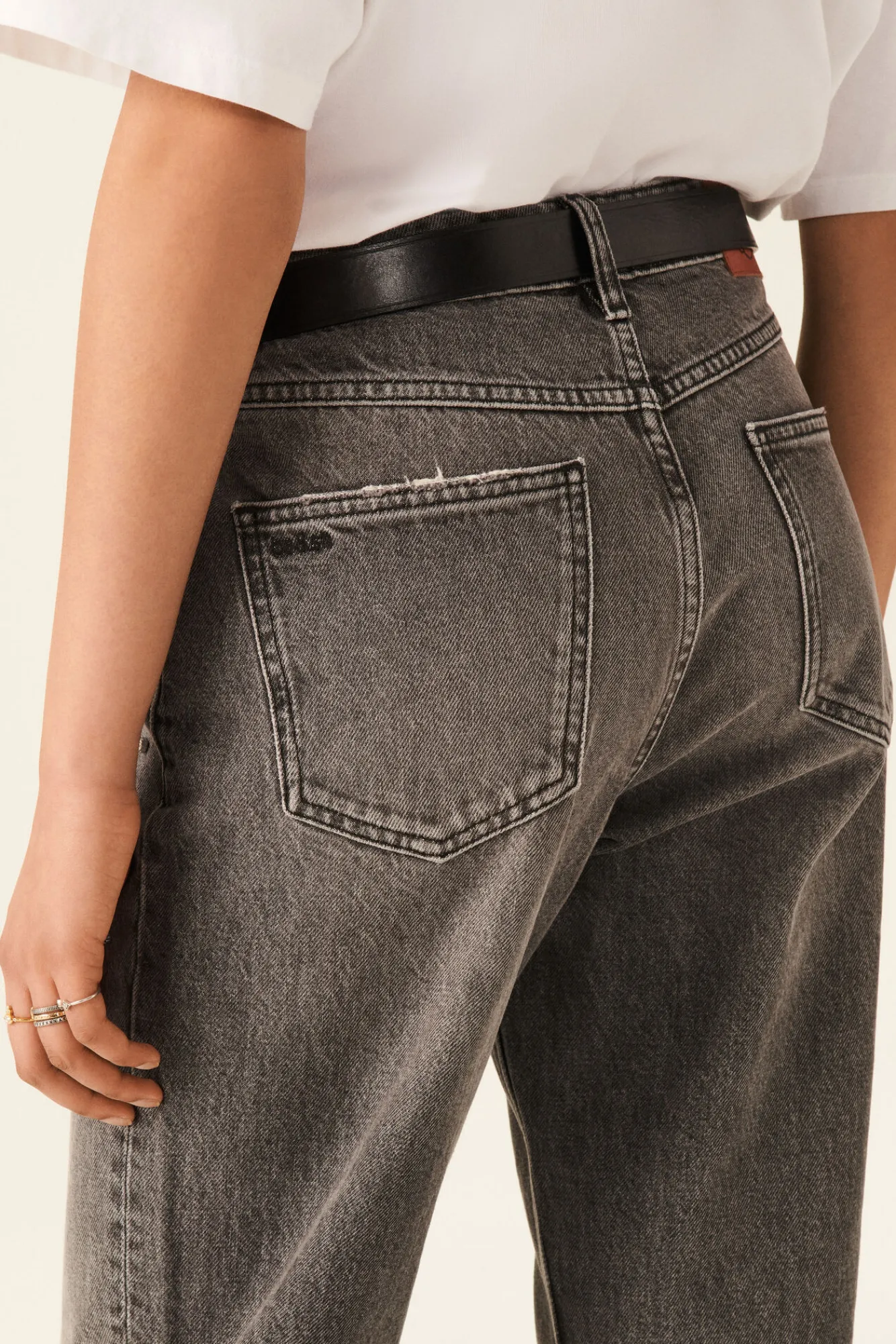 ba&sh Denim*Ideal. Gris