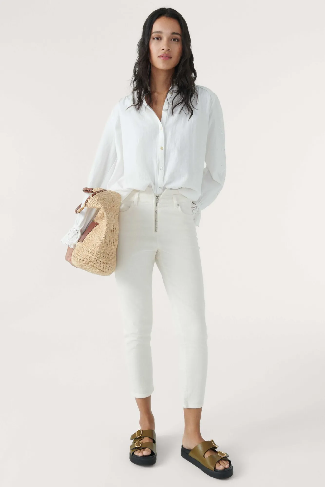 ba&sh Denim*Inzo. Blanc Ecru