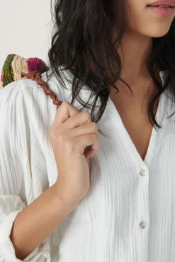ba&sh Tops & Chemises*Kida. Blanc Ecru