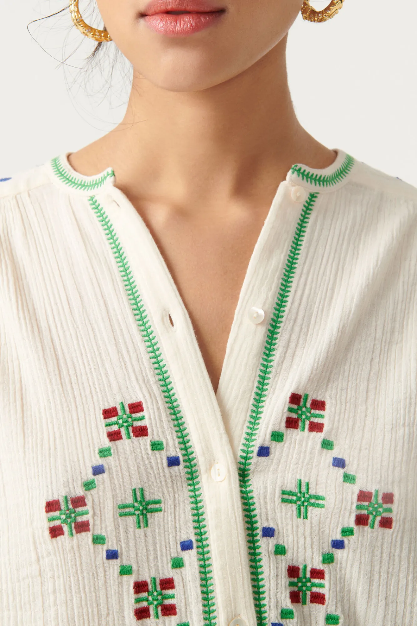 ba&sh Tops & Chemises*Kisko. Blanc Ecru