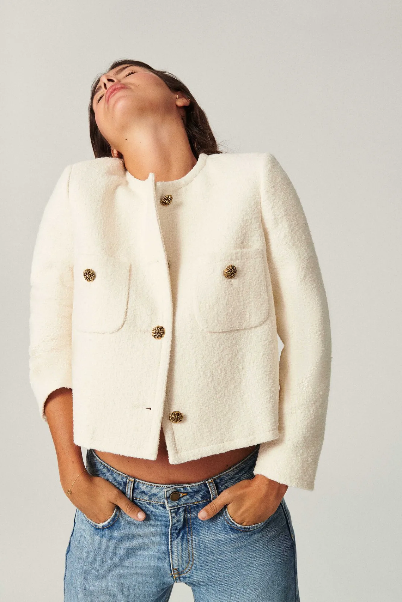 ba&sh Vestes & Manteaux*Meredith. Blanc Ecru