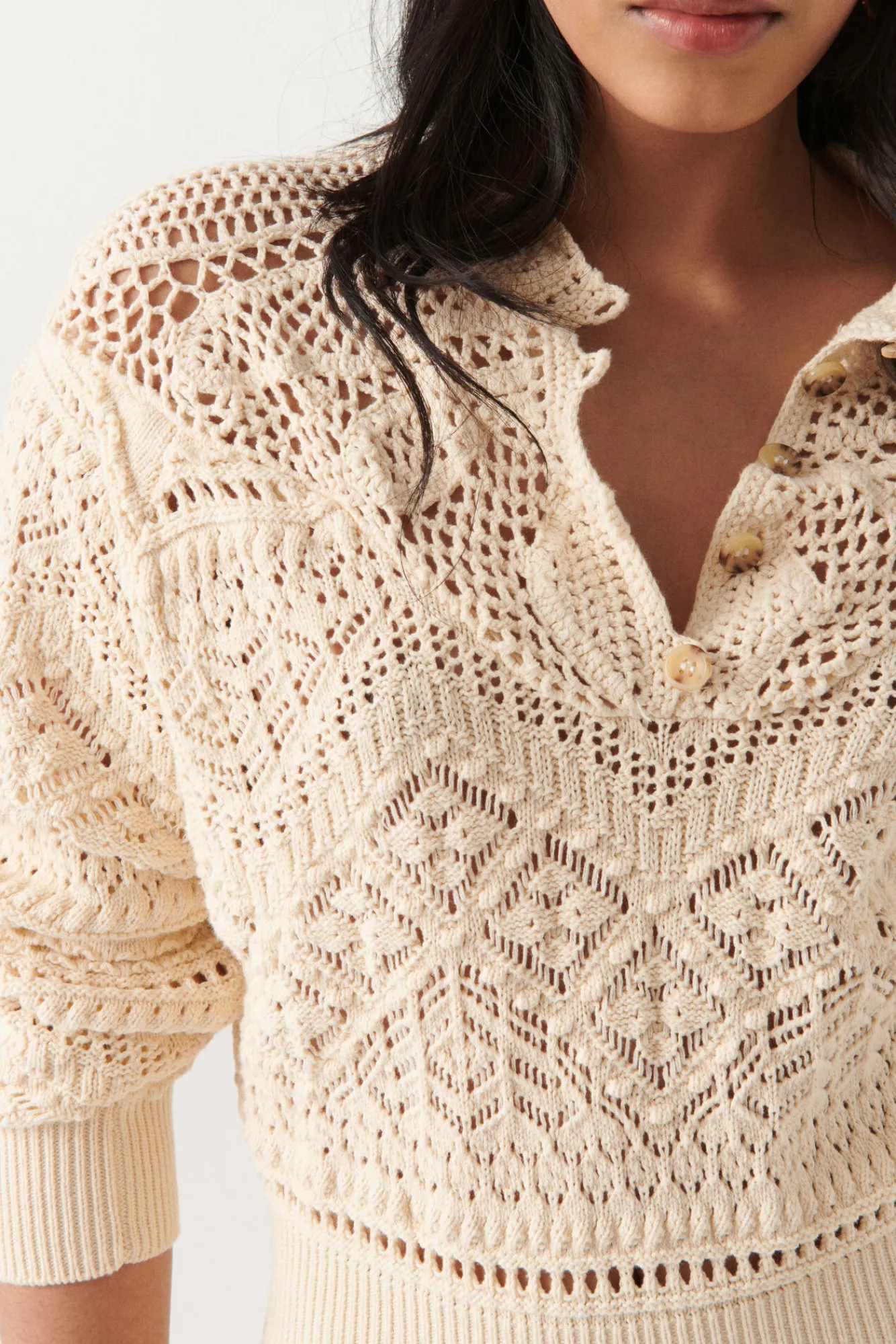 ba&sh Robes*Pearle. Blanc Ecru