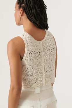 ba&sh Tops & Chemises*Pierce. Blanc Ecru