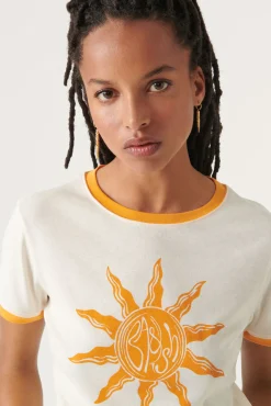 ba&sh T-Shirts*Trio. Blanc Ecru