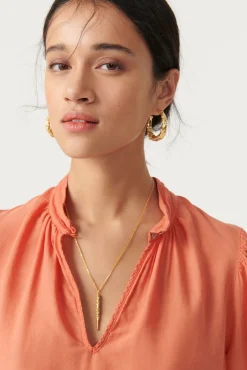 ba&sh Tops & Chemises*Tyler. Jaune-Orange