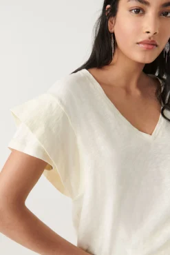 ba&sh T-Shirts*Viny. Blanc Ecru