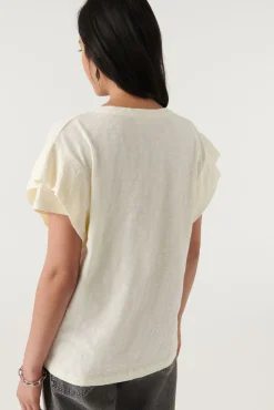 ba&sh T-Shirts*Viny. Blanc Ecru