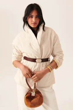 ba&sh Vestes & Manteaux*Wicky. Blanc Ecru